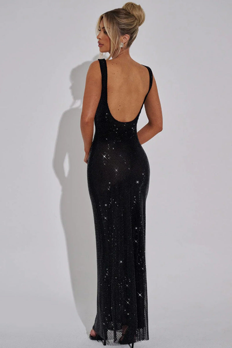 Luxury Sparkly Tank Evening Gown