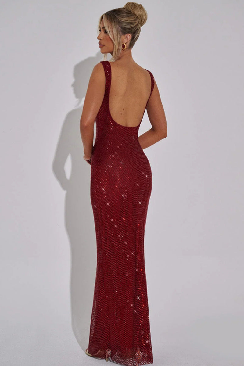 Luxury Sparkly Tank Evening Gown