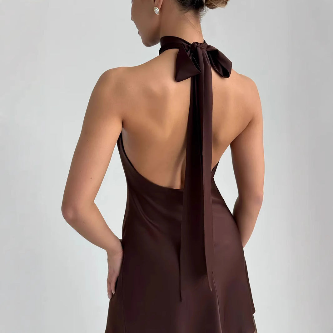 Satin Dress Mid-length