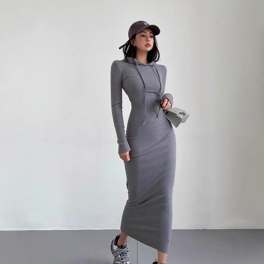 Hooded Long Sleeve Dress