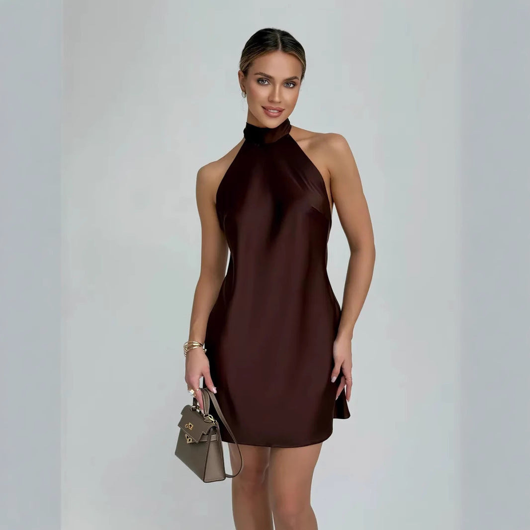 Satin Dress Mid-length