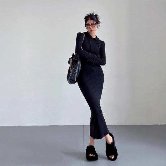 Hooded Long Sleeve Dress