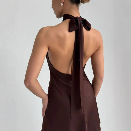 Satin Dress Mid-length