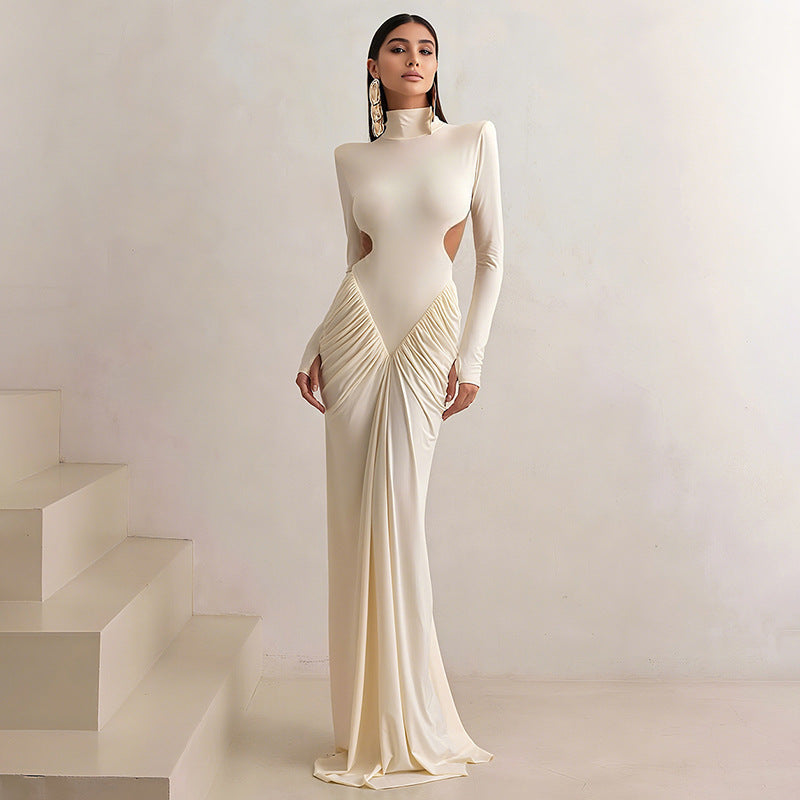 "Eliza" - Long Sleeve Backless Dress