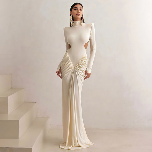 "Eliza" - Long Sleeve Backless Dress