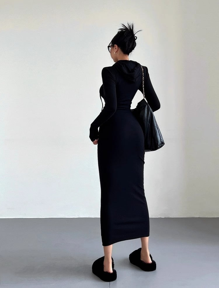 Hooded Long Sleeve Dress
