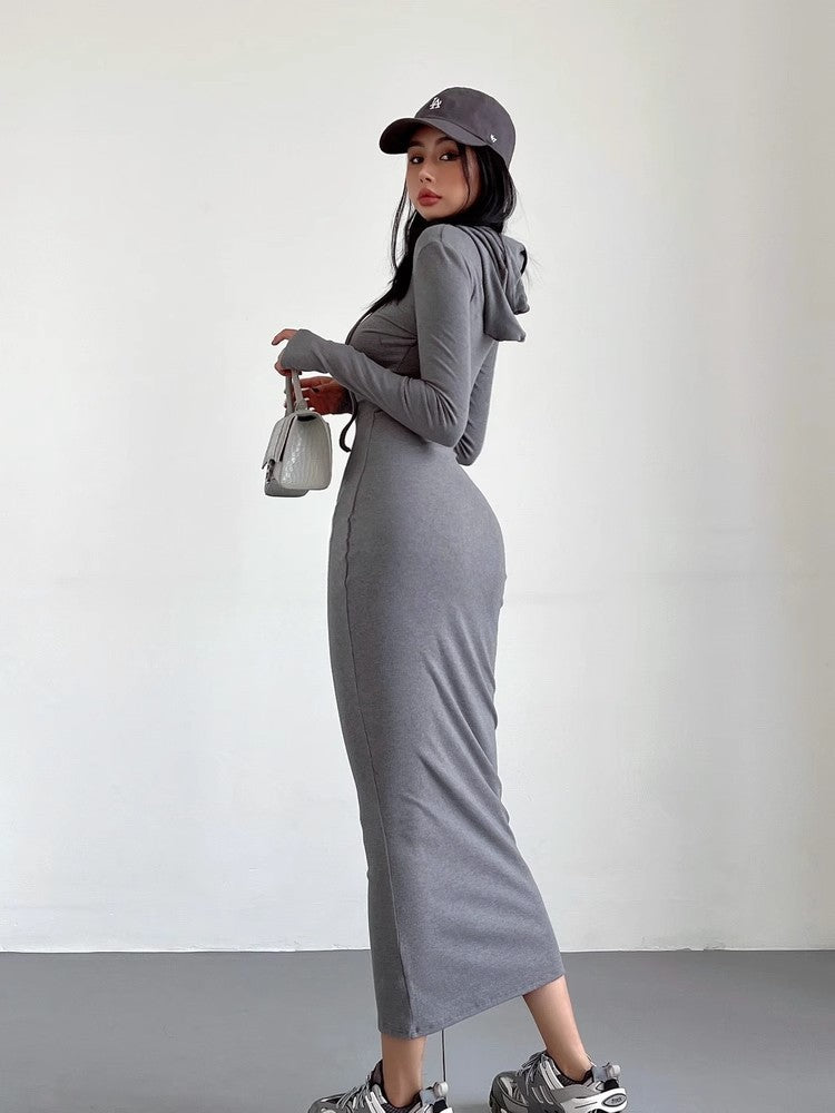Hooded Long Sleeve Dress