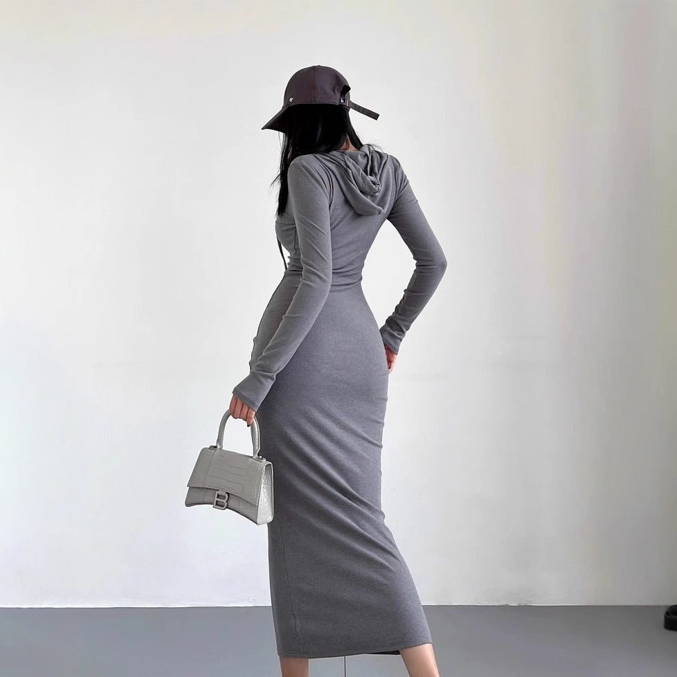 Hooded Long Sleeve Dress