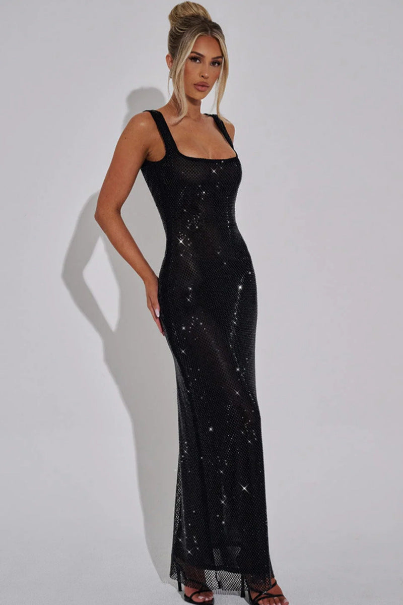 Luxury Sparkly Tank Evening Gown