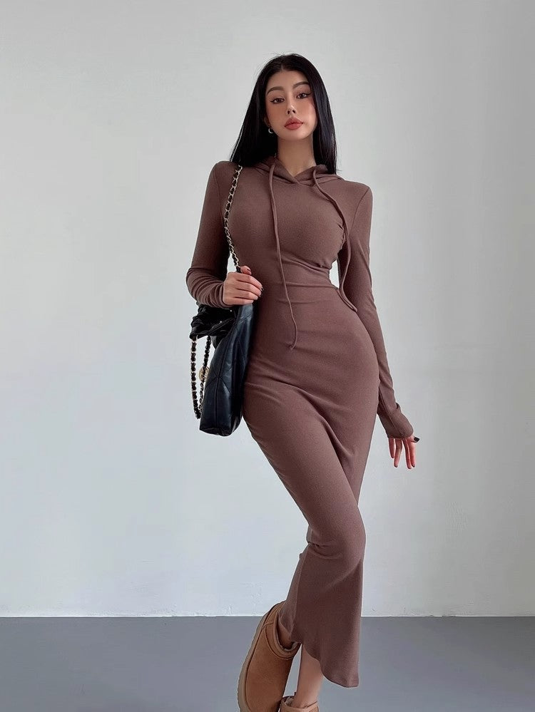 Hooded Long Sleeve Dress