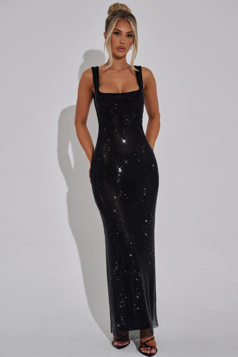 Luxury Sparkly Tank Evening Gown